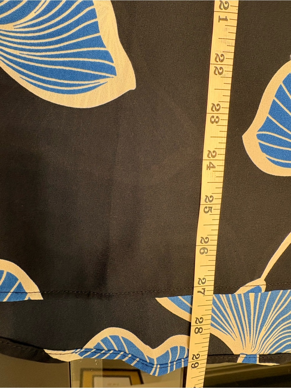 CAbi Navy Blue Floral Button-Down Shirt with Blue Motif - Picture 8 of 8